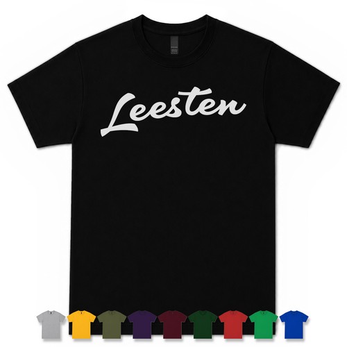 Leesten retro script shirt - script, t-shirt