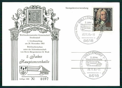 Brd ausstellungs karte 1985 - brd, ausstellungs-karte